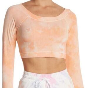 $10 SALE!!! Crop Top Orange Crush $80 NWT ARX LAB Large Tie Dye Ribbed